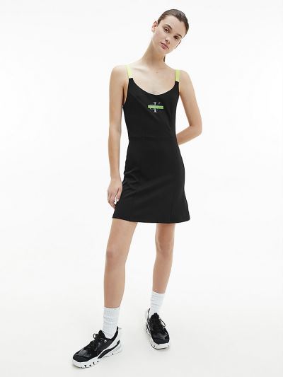 Calvin Klein Ruhák HU511367 | Calvin Klein Milano Jersey Bodycon Női Ruha Fekete